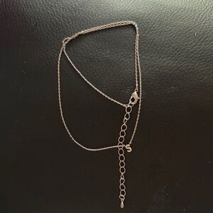 Dainty Sterling Silver Elegant Silver Chain S charm Necklace